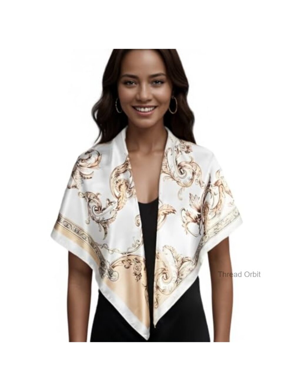 Satin Silk-Like Square Scarf Hair Wrap Sleep Bandana Neck Wrap 35x35